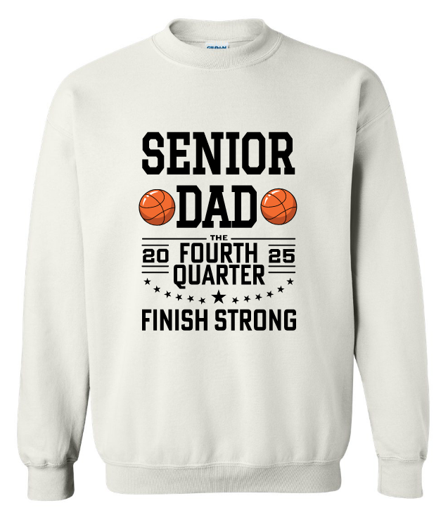 LHS Basketball SR Dad: Crewneck (White)