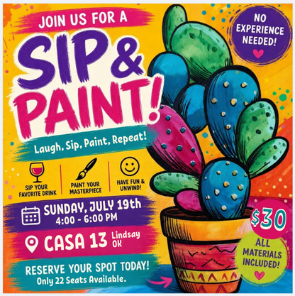 SIP & PAINT: 7/19/26